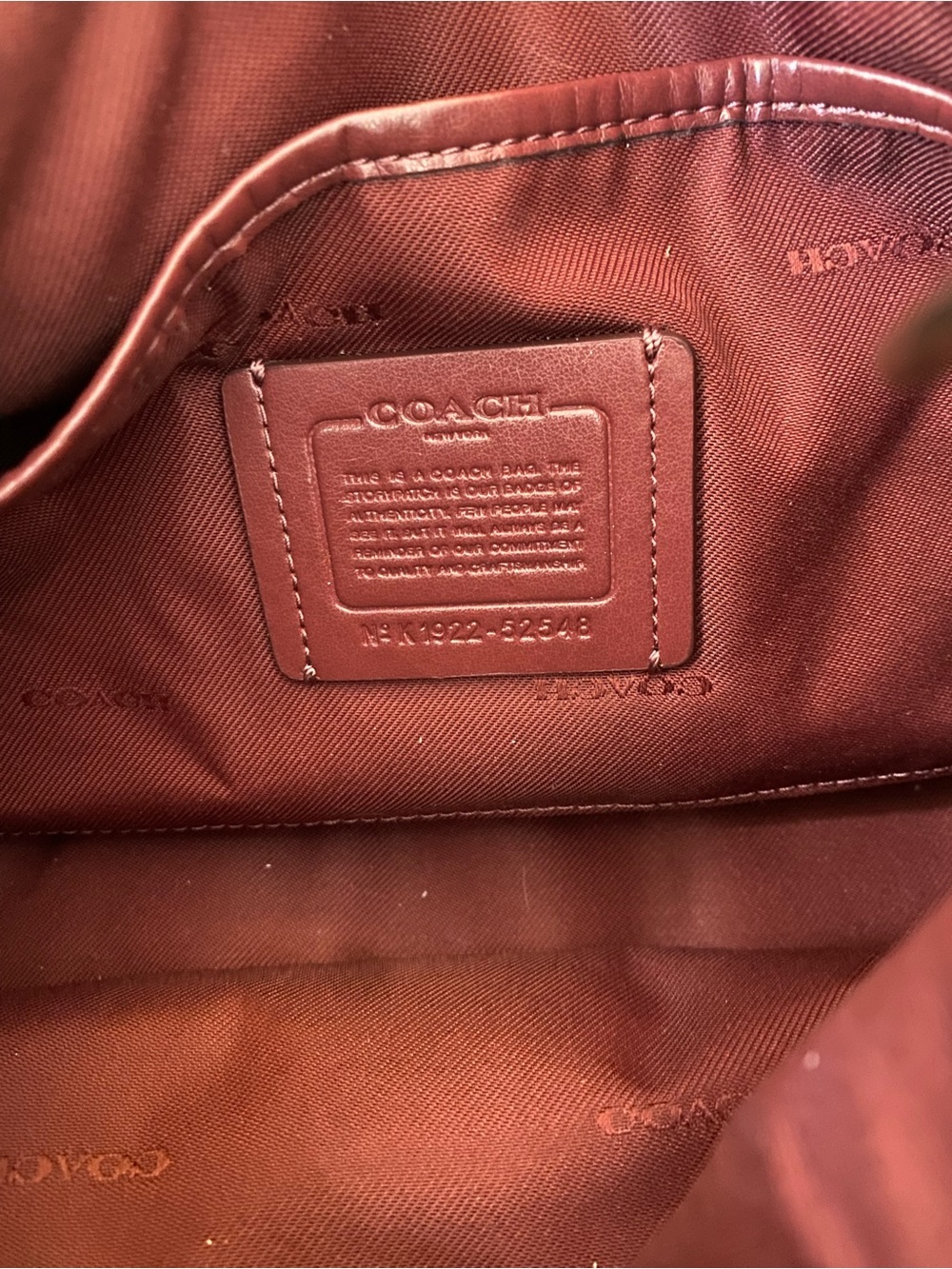 Coach Coral Pebbled Leather Hobo Shoulder Bag with Tassel - Picture 4 of 8